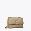 Tory Burch Kira Diamond Quilt Convertible Shoulder Bag In Taupe Oak