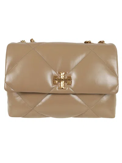 Tory Burch Kira Diamond Quilt Convertible Shoulder Bag In Taupe Oak