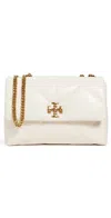 Tory Burch Kira Diamond Quilt Small Convertible Shoulder Bag Warm White