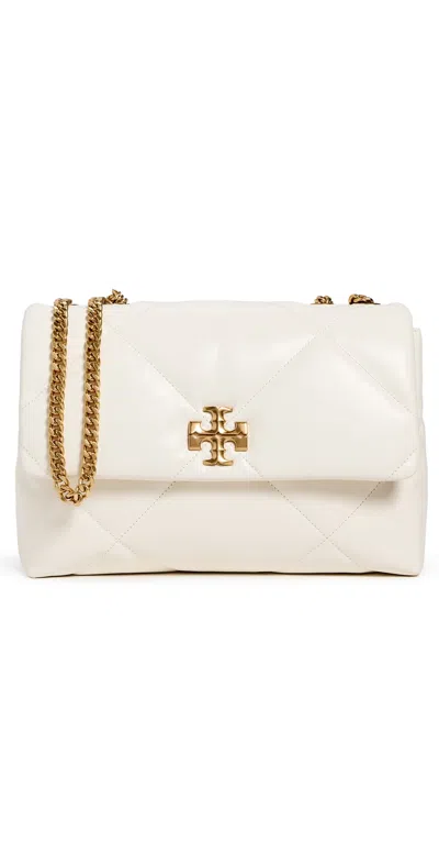 Tory Burch Kira Diamond Quilt Convertible Shoulder Bag Warm White