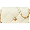 Tory Burch Wallets Quilted Design Nylon Silk Chain Strap In Neutral