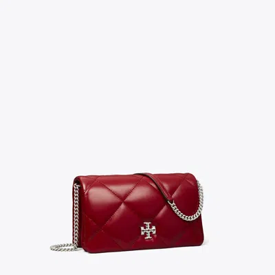 Tory Burch Kira Diamond Quilt Crossbody In Red