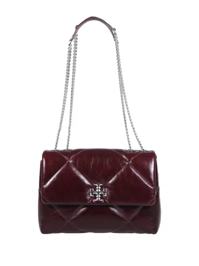 Tory Burch Kira Diamond Quilt Distressed Convertible Shoulder Bag In Black