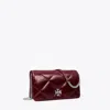 Tory Burch Kira Diamond Quilt Distressed Crossbody In Red