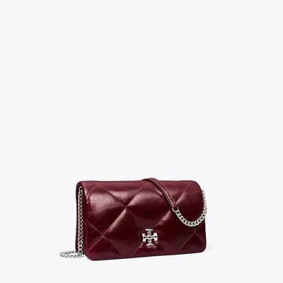 Tory Burch Kira Diamond Quilt Distressed Crossbody In Red