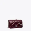 Tory Burch Kira Diamond Quilt Distressed Crossbody In Red