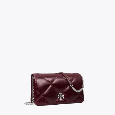 Tory Burch Kira Diamond Quilt Distressed Crossbody In Red
