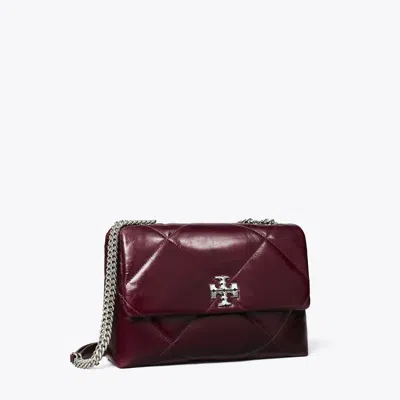Tory Burch Kira Diamond Quilt Distressed Shoulder Bag In Red