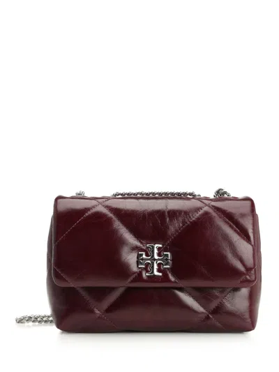 Tory Burch Kira Diamond Quilt Distressed Small Convertible Shoulder Bag Crossbody Bags Bordeaux