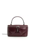 Tory Burch Kira Diamond Quilt Distressed Vanity Case Handbags Bordeaux