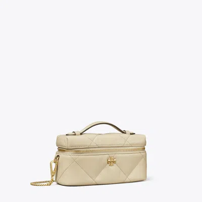 Tory Burch Kira Diamond Quilt East-west Vanity Case In Neutral