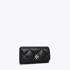 Tory Burch Kira Diamond Quilt Flap Wallet In Black