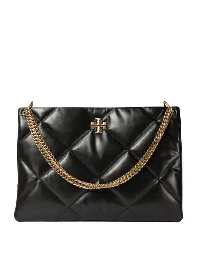 Tory Burch Kira Diamond Quilt Hobo In Black