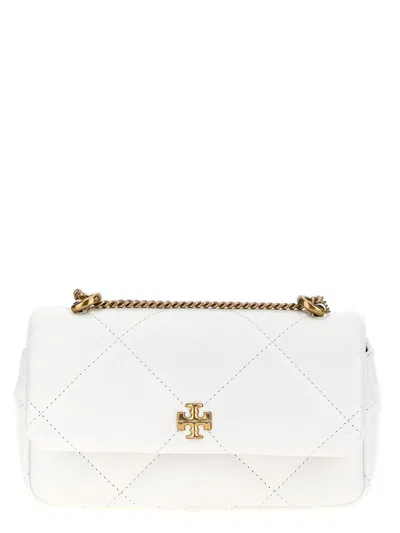 Tory Burch Kira Diamond Quilt Mini Crossbody Bag In White