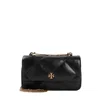 Tory Burch Kira Diamond Quilt Mini Flap Bag In Black