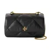 Tory Burch Kira Diamond Quilt Mini Flap Bag In Black