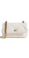 Tory Burch Kira Diamond Quilt Mini Flap Bag Blanc In Blanc