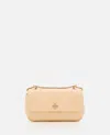 Tory Burch Kira Diamond Quilt Pave Mini Flap Bag In White