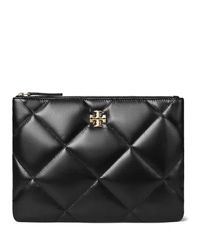 Tory Burch Kira Diamond Quilt Pouch In Black