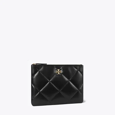 Tory Burch Kira Diamond Quilt Pouch In Black