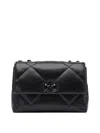 Tory Burch Black Kira Diamond Shoulder Bag In Black