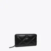 Tory Burch Kira Diamond Quilt Powder Coated Zip Continental Wallet