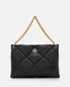 Tory Burch Kira Diamond Quilt Shoulder Bag In Black