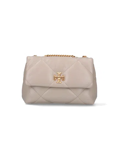 Tory Burch Kira Diamond Quilt Shoulder Bag In Gray