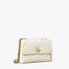 Tory Burch Kira Diamond Quilt Shoulder Bag In White