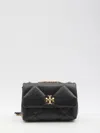 Tory Burch Shoulder Convertible Kira Shoulder Bag With Diamante Trapuntatura In Black