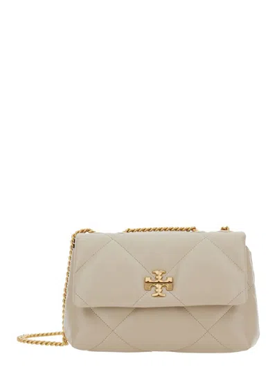 Tory Burch Kira Diamond Quilt Small Convertible In Nude