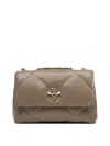 Tory Burch Kira Diamond Quilt Small Convertible Shoulder Bag Shoulder Bags Brown In Grey