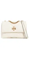 Tory Burch Kira Diamond Quilt Small Convertible Shoulder Bag Warm White