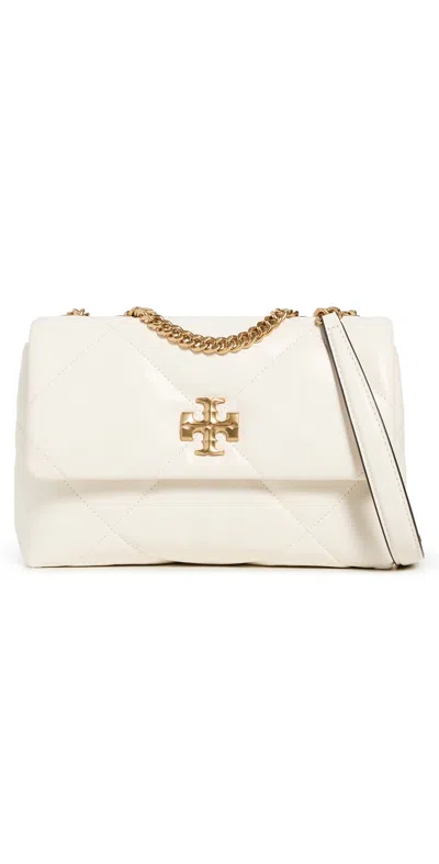 Tory Burch Kira Diamond Quilt Small Convertible Shoulder Bag Warm White