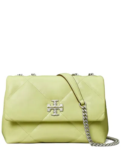 Tory Burch Kira Diamond Quilt Small Leather Convertible Shoulder Bag In Green