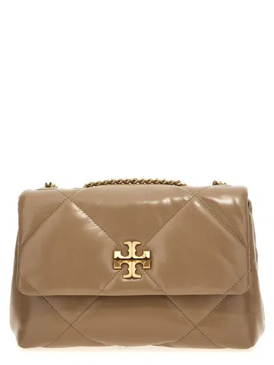 Tory Burch 'kira Diamond Quilt Small' Shoulder Bag In Beige