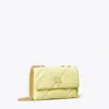 Tory Burch Kira Diamond Quilt Small Shoulder Bag In Yellow