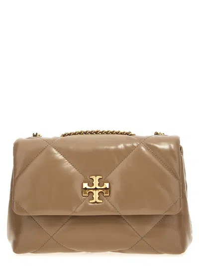 Tory Burch Grey Kira Diamond Quilt Small Shoulder Bag