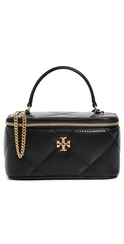Tory Burch Kira Diamond Quilt Vanity Case Black