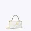 Tory Burch Kira Diamond Quilt Vanity Case In Blanc