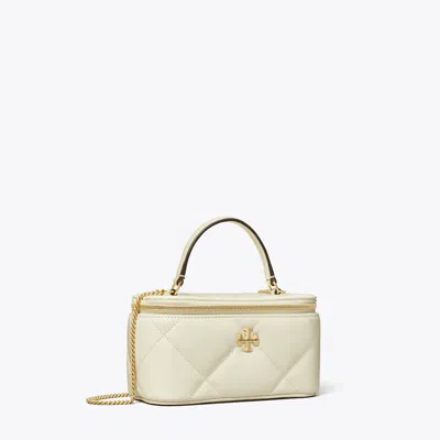 Tory Burch Kira Diamond Quilt Vanity Case In White