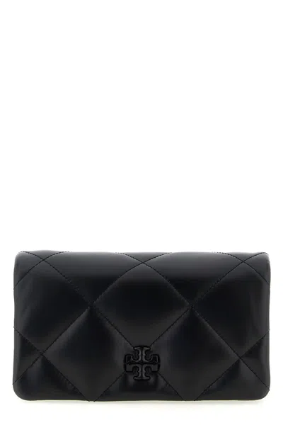 Tory Burch 'kira Diamond Quilt' Wallet On Chain In Black