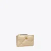 Tory Burch Kira Diamond Quilt Zip Card Case In Gray