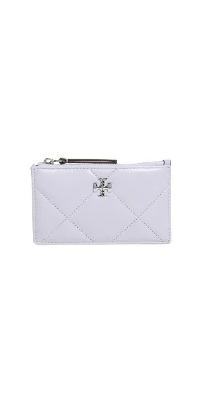 Tory Burch Kira Diamond Quilt Zip Card Case Purple Heather Laredo