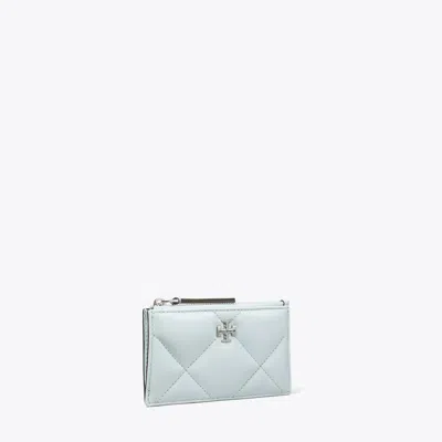 Tory Burch Kira Diamond Quilt Zip Card Case In Summit