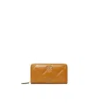 Tory Burch Kira Diamond Quilt Zip Continental Wallet In Brown