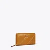 Tory Burch Kira Diamond Quilt Zip Continental Wallet In Tan