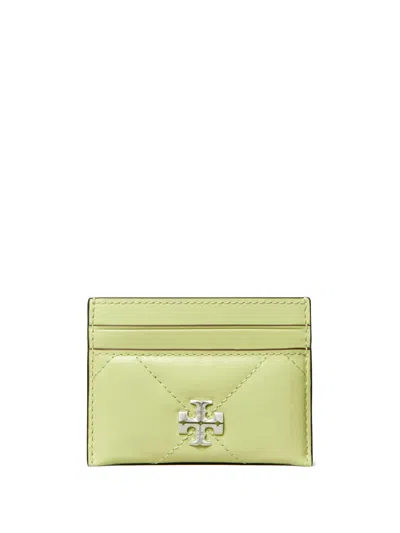 Tory Burch Kira Leather Cardholder In Green