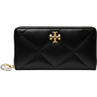 TORY BURCH TORY BURCH KIRA DIAMOND QUILTED CHARM ZIP WALLET