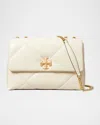 Tory Burch Kira Diamond Quilted Convertible Shoulder Bag In White